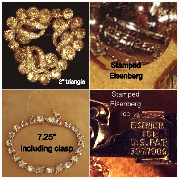 Eisenberg Set: 2” Brooch & 7.25” Bracelet - Picture 1 of 6